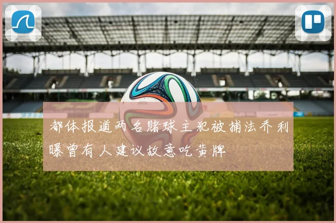 都体报道两名赌球主犯被捕法乔利曝曾有人建议故意吃黄牌